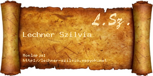 Lechner Szilvia névjegykártya